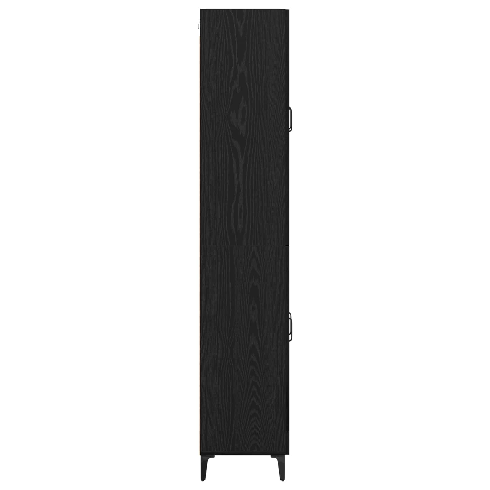 Highboard Schwarz Eichen-Optik 69,5 x 34 x 180 cm Holzwerkstoff