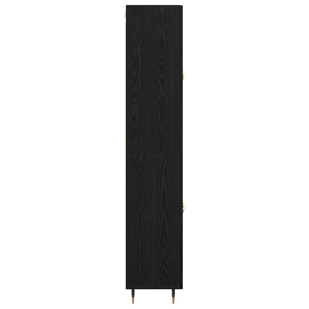Highboard 2 pcs Schwarz Eichen-Optik Holzwerkstoff