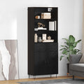 Highboard 2 pcs Schwarz Eichen-Optik Holzwerkstoff