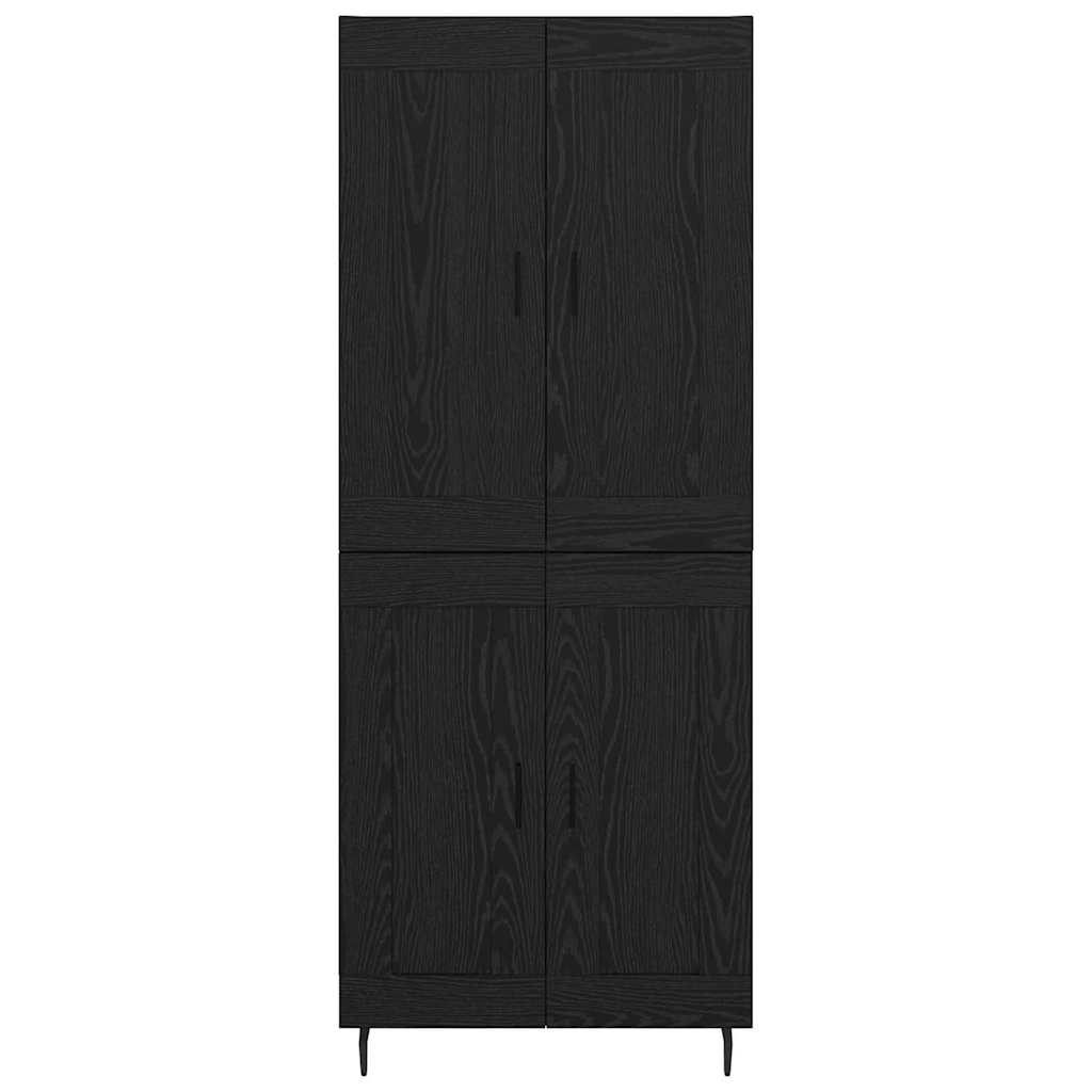 Highboard 2 pcs Schwarz Eichen-Optik Holzwerkstoff