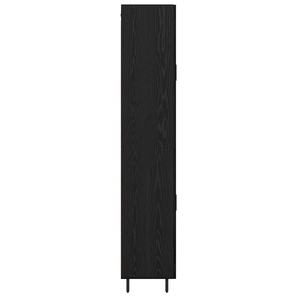 Highboard 2 pcs Schwarz Eichen-Optik Holzwerkstoff