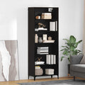 Highboard Schwarz Eichen-Optik 69,5 x 34 x 180 cm Holzwerkstoff