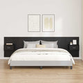 Kopfteil mit Schrank 3 pcs Schwarz Eichen-Optik Holzwerkstoff