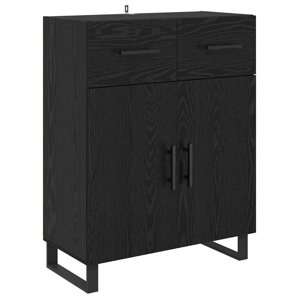 Highboard 2 pcs Schwarz Eichen-Optik 69,5 x 34 x 180 cm