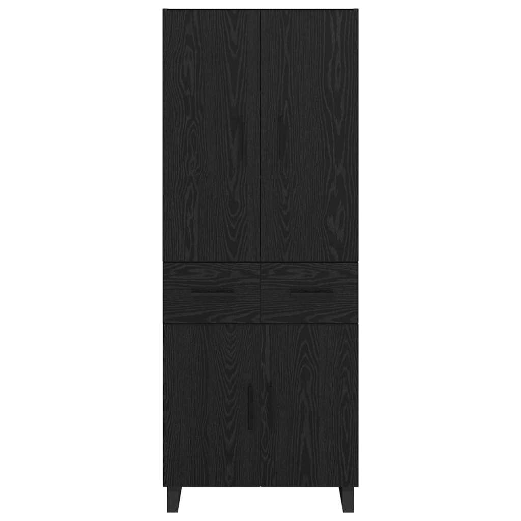 Highboard 2 pcs Schwarz Eichen-Optik 69,5 x 34 x 180 cm