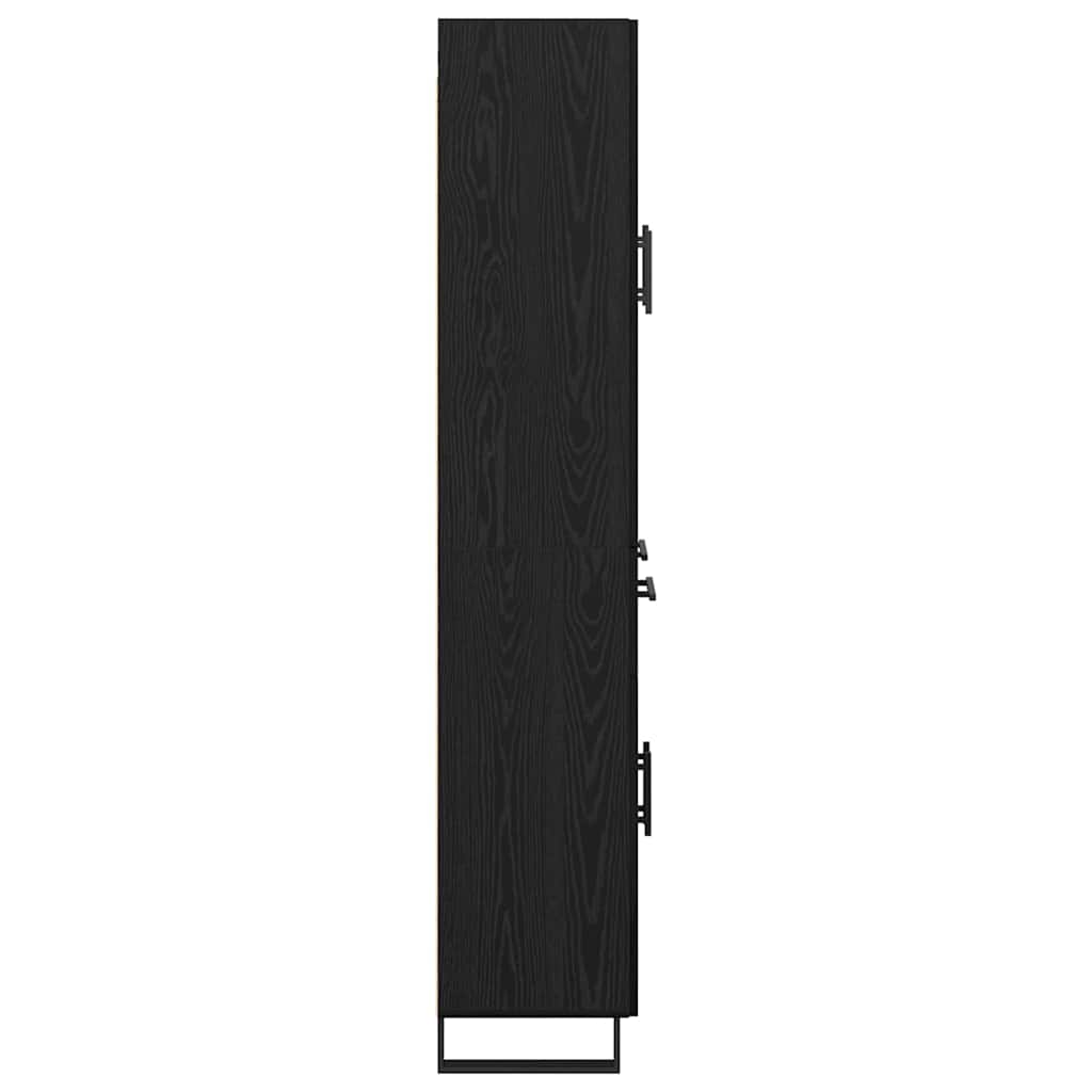 Highboard 2 pcs Schwarz Eichen-Optik 69,5 x 34 x 180 cm