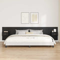 Kopfteil mit Schrank 3 pcs Schwarz Eichen-Optik Holzwerkstoff