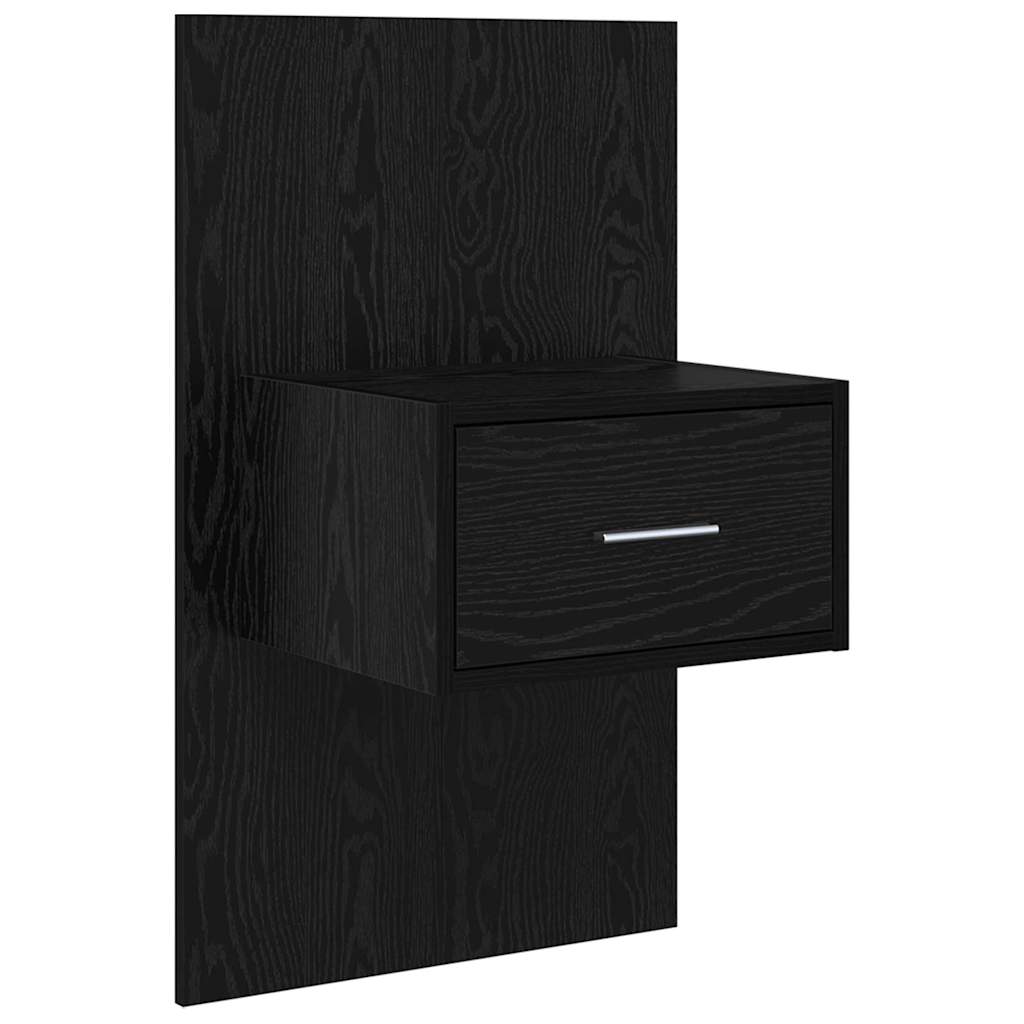 Kopfteil mit Schrank 3 Stück Schwarz Eichen-Optik Holzwerkstoff