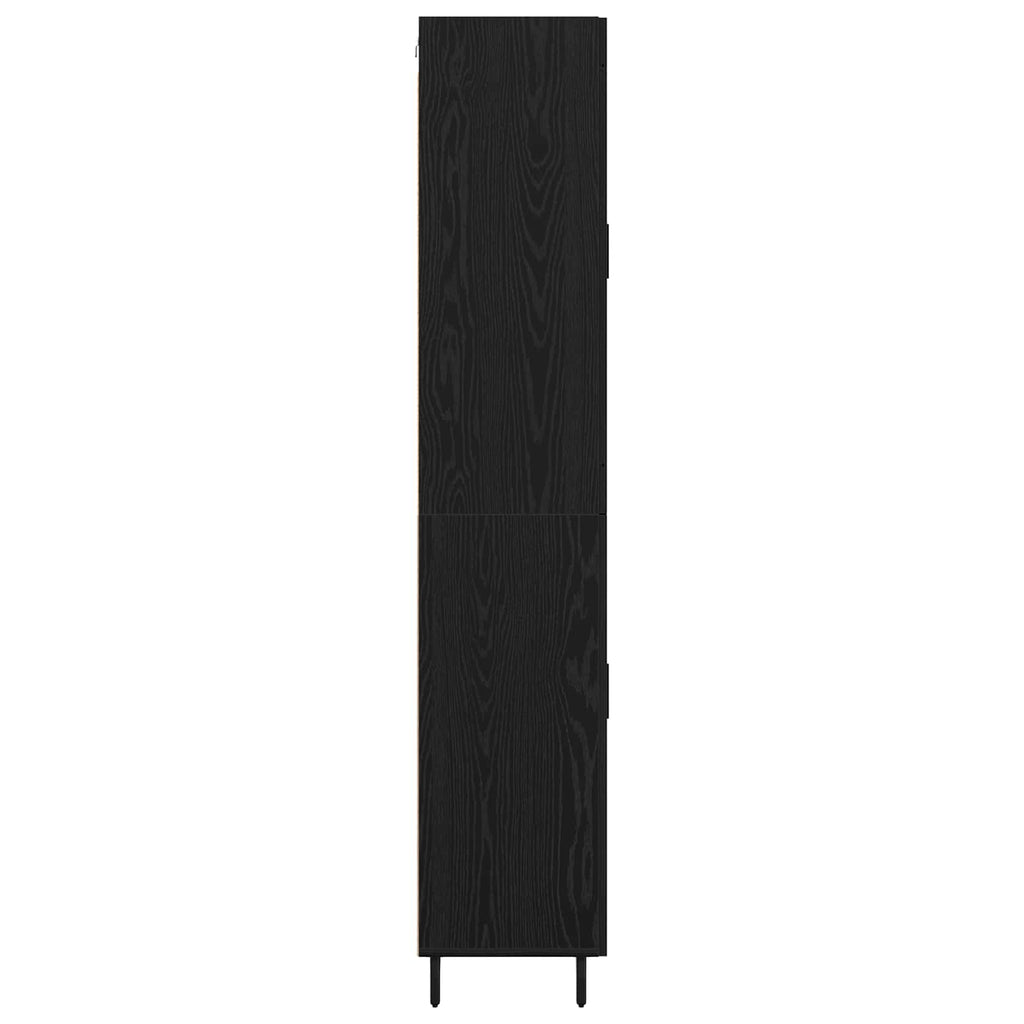 Highboard 2 pcs Schwarz Eichen-Optik Holzwerkstoff