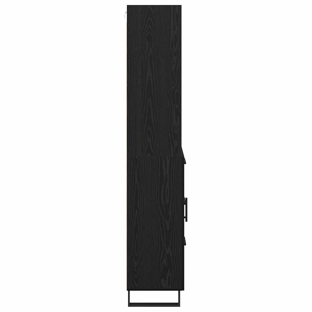 Highboard 2 pcs Schwarz Eichen-Optik Holzwerkstoff