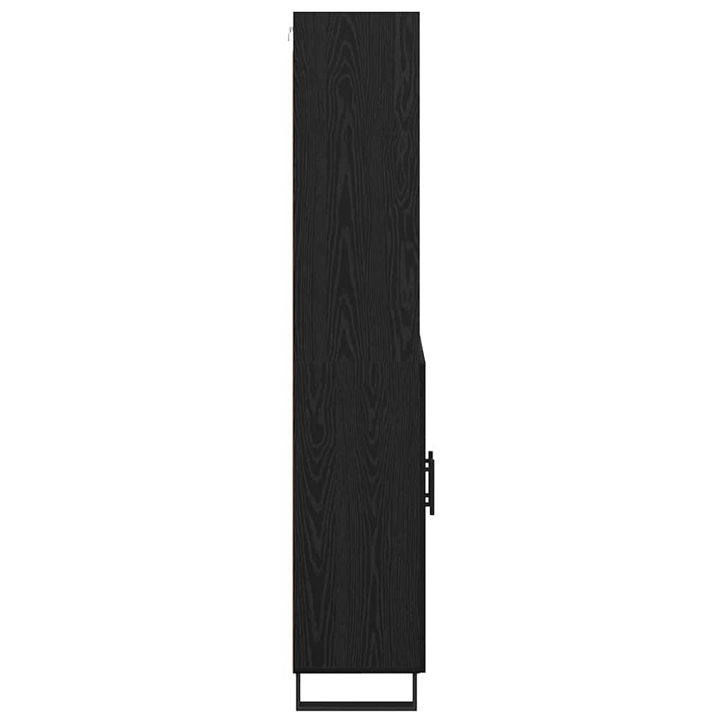 Highboard 2 pcs Schwarz Eichen-Optik Holzwerkstoff