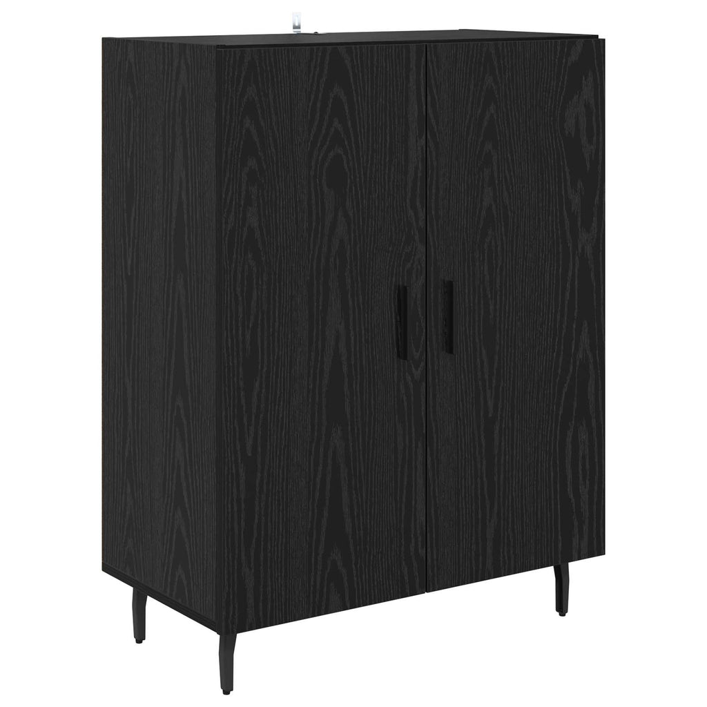 Highboard 2 pcs Schwarz Eichen-Optik Holzwerkstoff