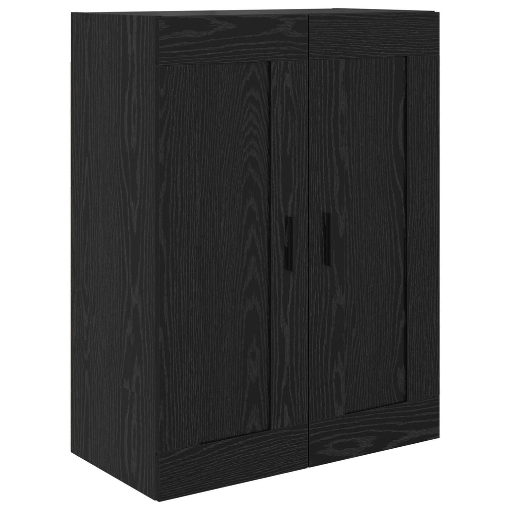 Highboard 2 pcs Schwarz Eichen-Optik Holzwerkstoff