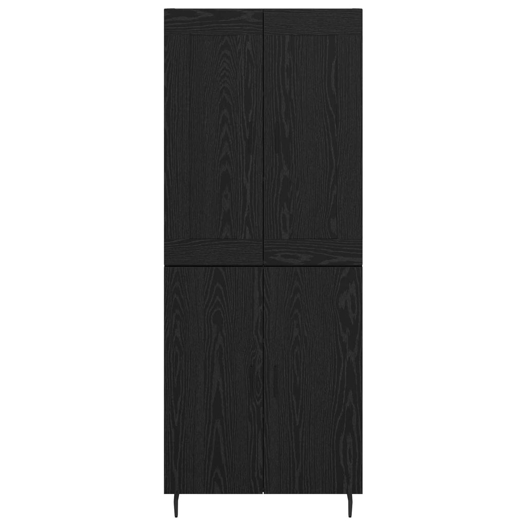 Highboard 2 pcs Schwarz Eichen-Optik Holzwerkstoff