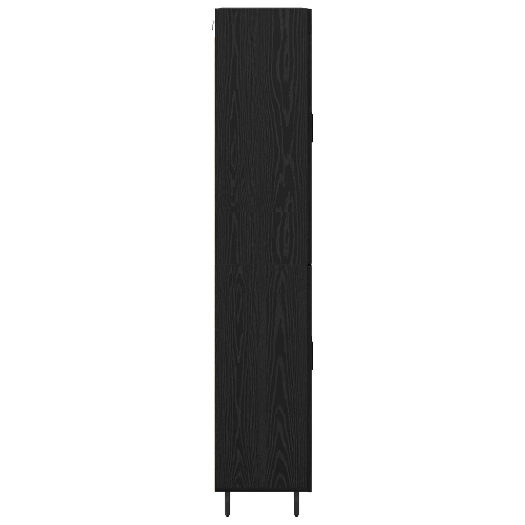 Highboard 2 pcs Schwarz Eichen-Optik Holzwerkstoff