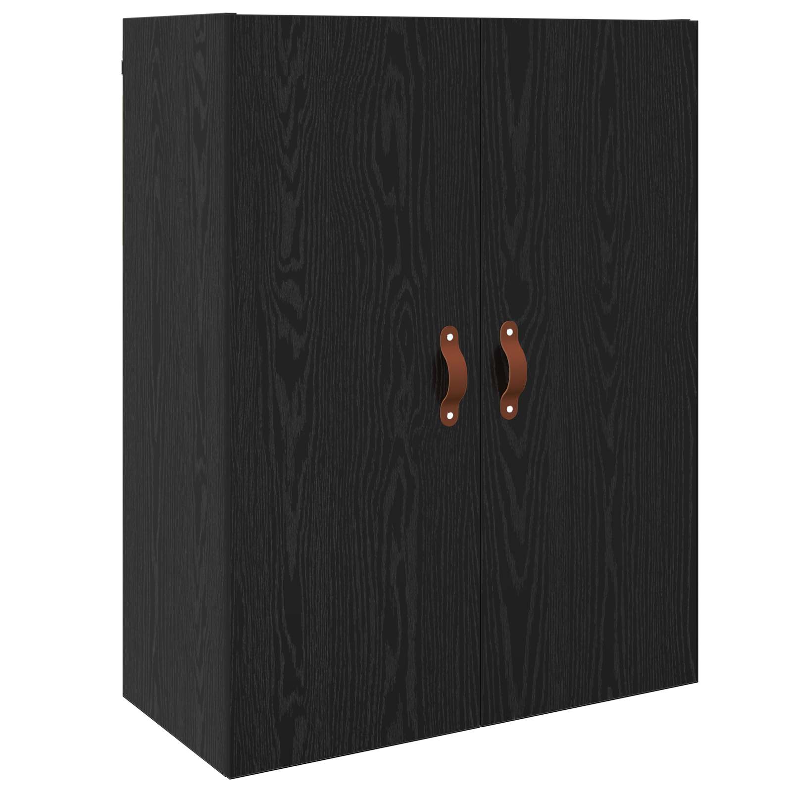 Highboard Schwarz Eichen-Optik 69,5 x 34 x 180 cm Holzwerkstoff