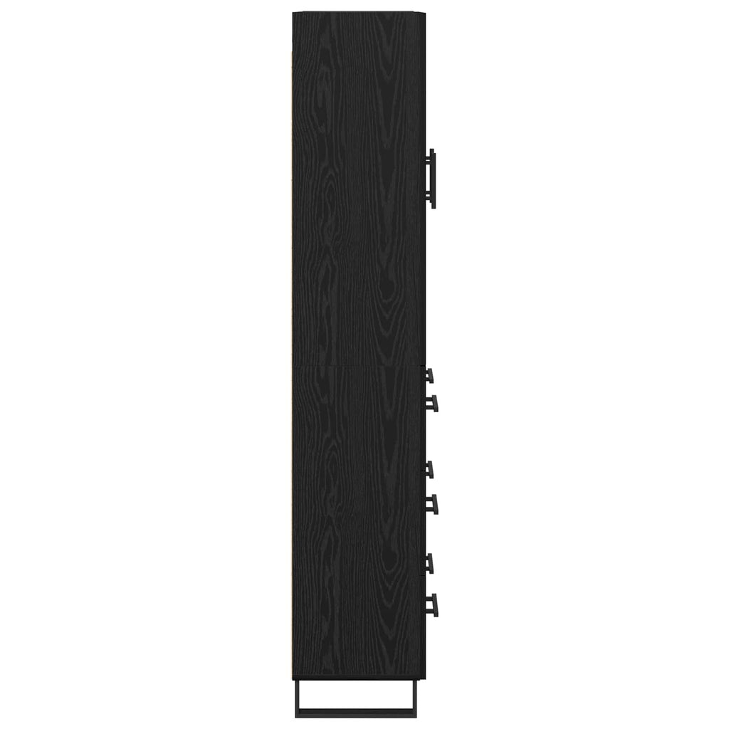 Highboard 2 pcs Schwarz Eichen-Optik 69,5 x 34 x 180 cm