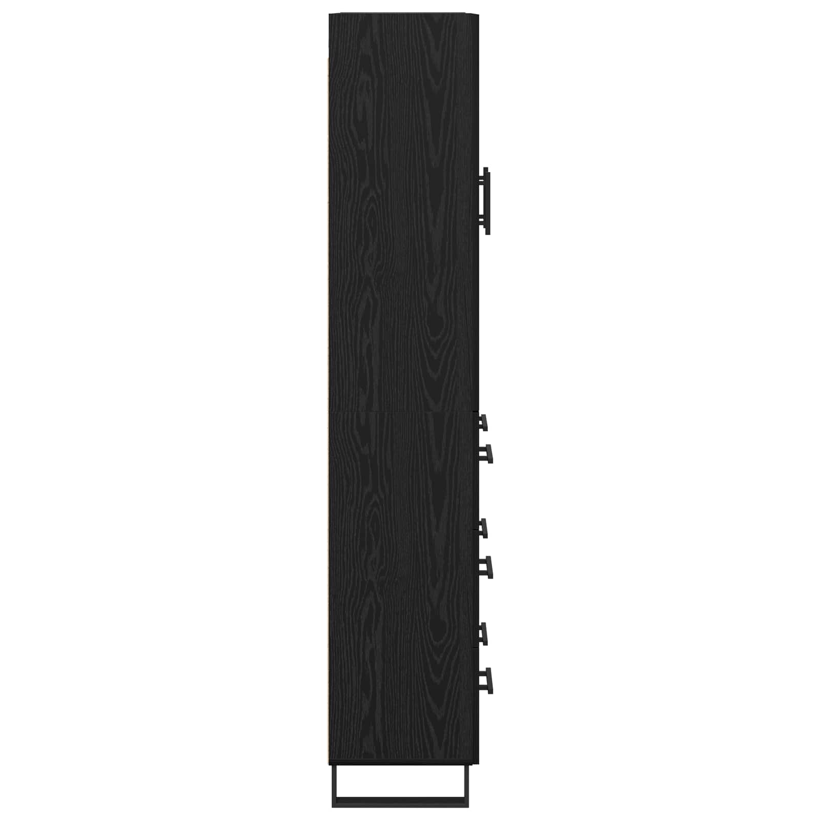 Highboard 2 pcs Schwarz Eichen-Optik 69,5 x 34 x 180 cm