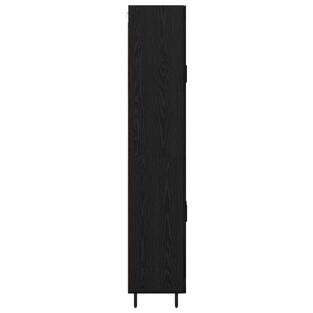 Highboard 2 pcs Schwarz Eichen-Optik Holzwerkstoff
