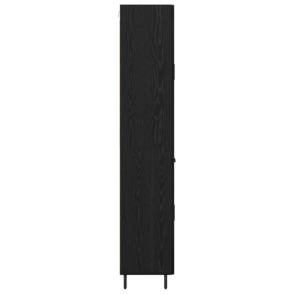 Highboard 2 pcs Schwarz Eichen-Optik Holzwerkstoff