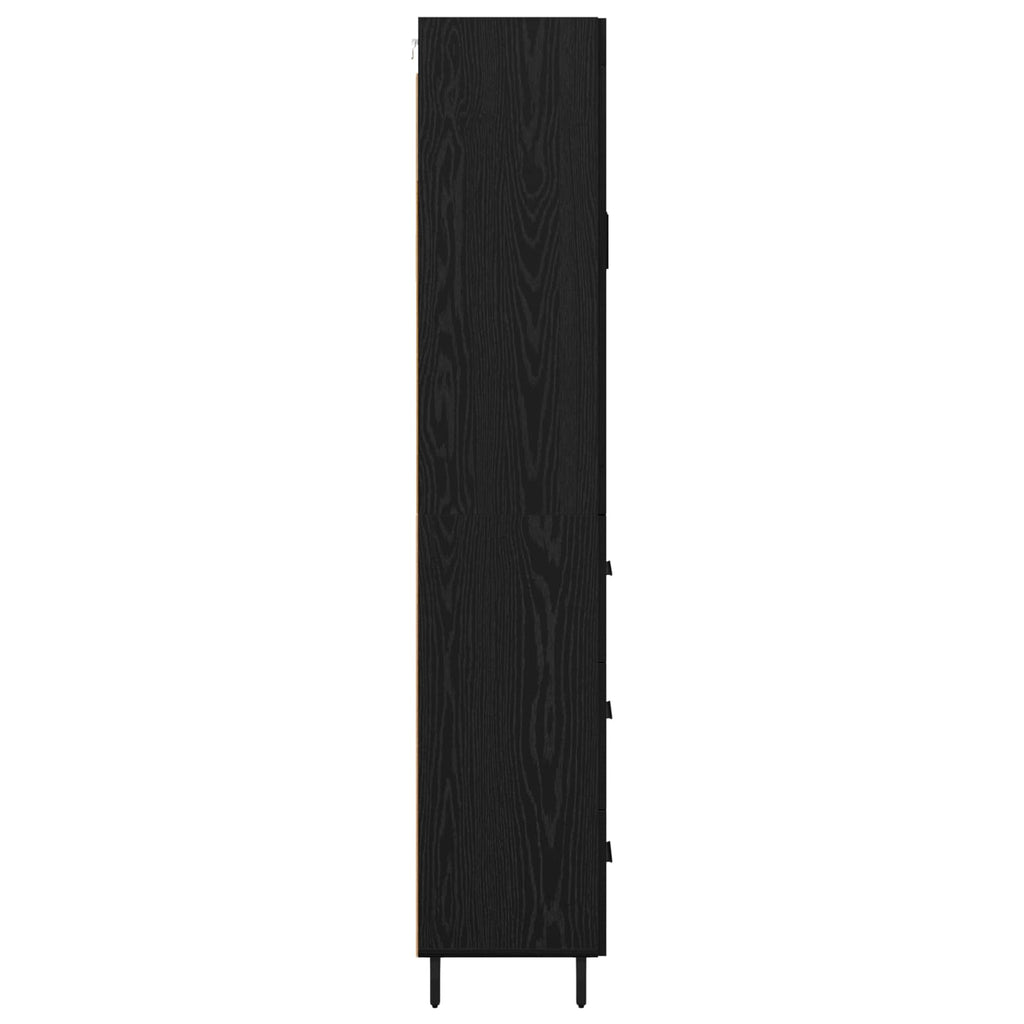 Highboard 2 pcs Schwarz Eichen-Optik Holzwerkstoff