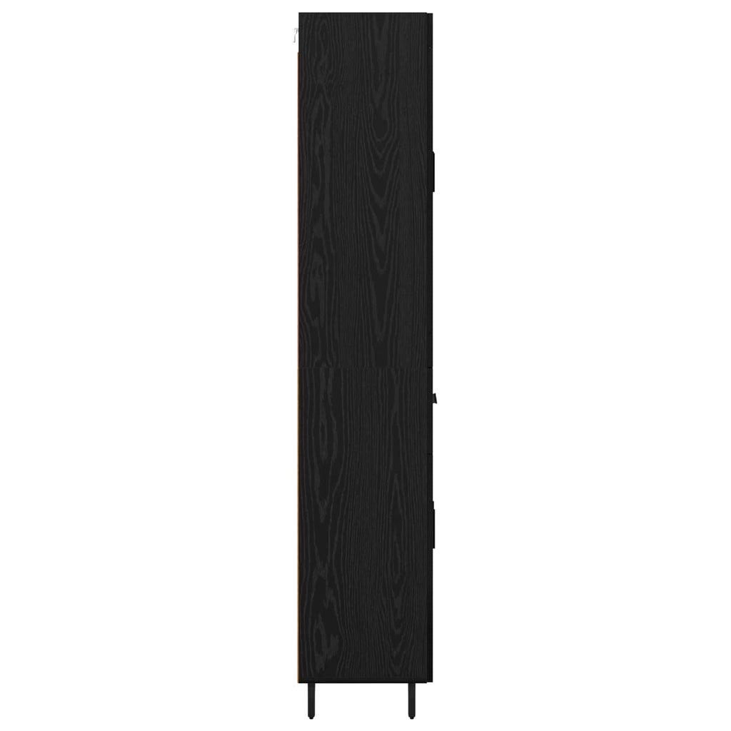 Highboard 2 pcs Schwarz Eichen-Optik Holzwerkstoff