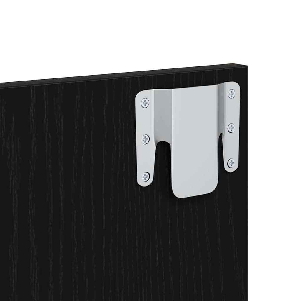 Kopfteil mit Schrank 3 Stück Schwarz Eichen-Optik Holzwerkstoff