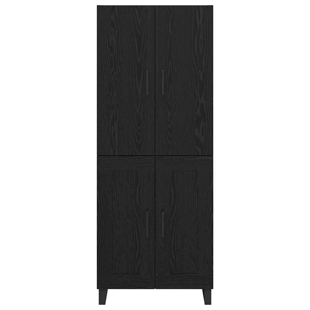 Highboard 2 pcs Schwarz Eichen-Optik 69,5 x 34 x 180 cm