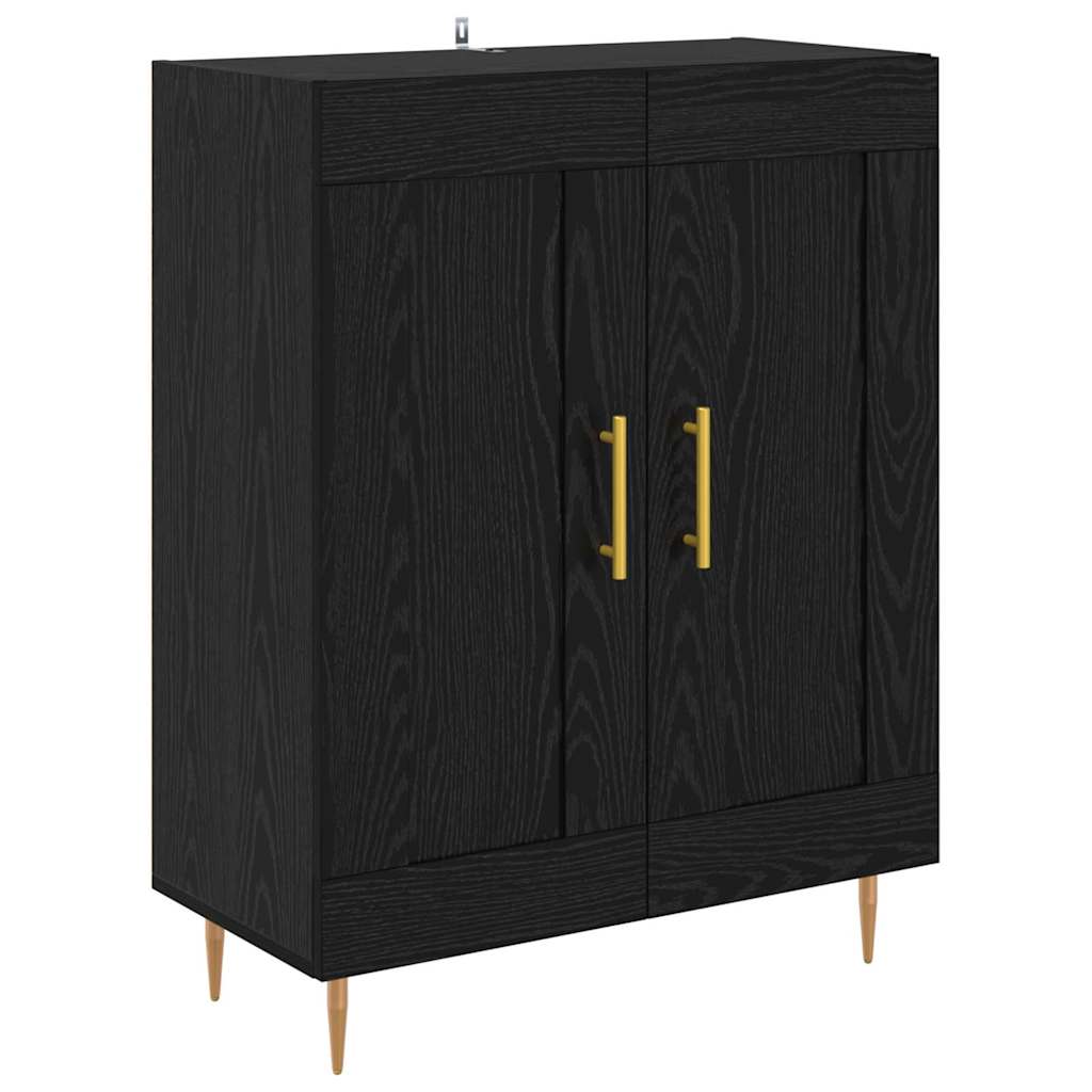 Highboard 2 pcs Schwarz Eichen-Optik Holzwerkstoff