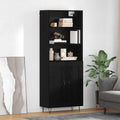 Highboard 2 pcs Schwarz Eichen-Optik Holzwerkstoff