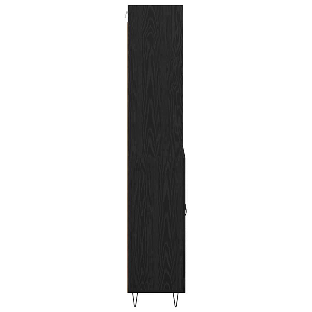 Highboard 2 pcs Schwarz Eichen-Optik Holzwerkstoff