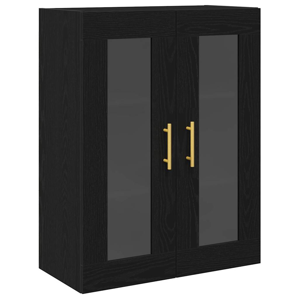 Highboard 2 pcs Schwarz Eichen-Optik Holzwerkstoff