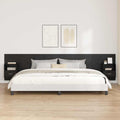 Kopfteil mit Schrank 3 pcs Schwarz Eichen-Optik Holzwerkstoff