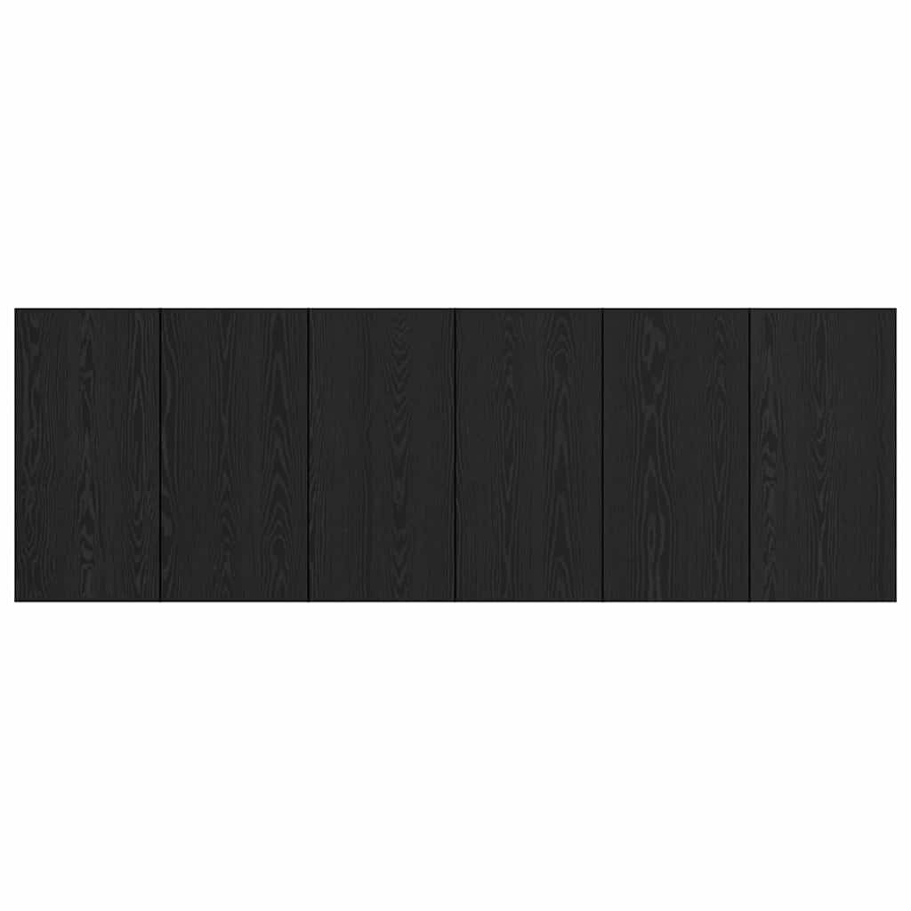 Kopfteil mit Schrank 3 pcs Schwarz Eichen-Optik Holzwerkstoff