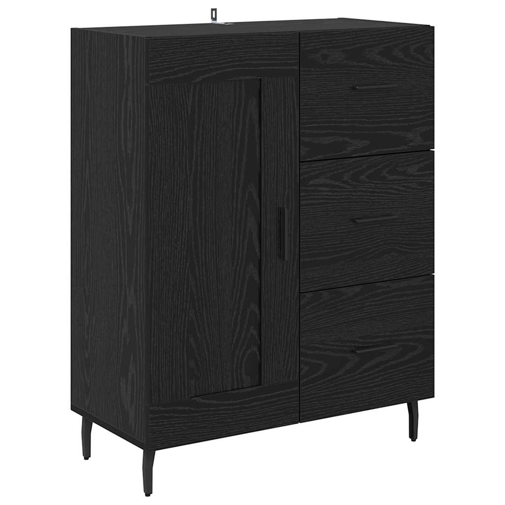 Highboard 2 pcs Schwarz Eichen-Optik 69,5 x 34 x 180 cm