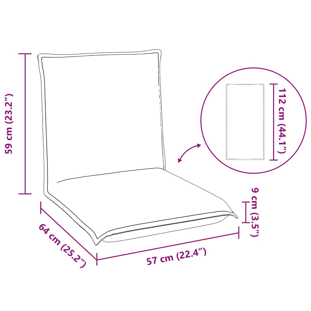 Verstellbarer Fußsessel Taupe Stoff