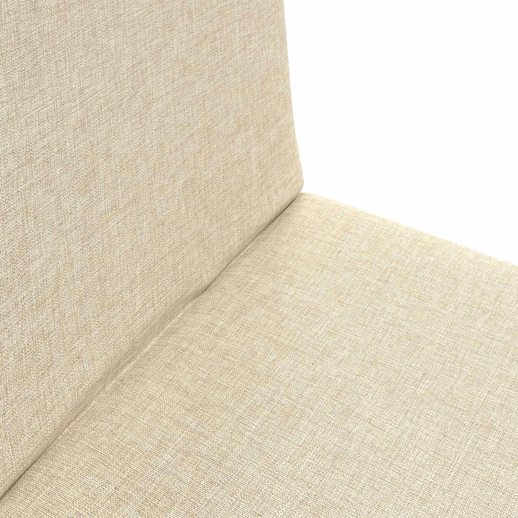 Verstellbarer Fußsessel Creme Stoff