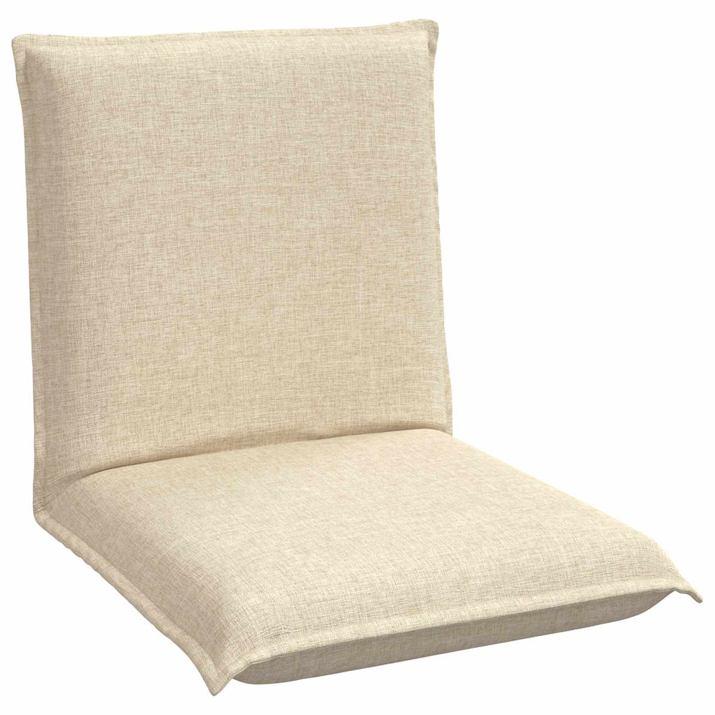 Verstellbarer Fußsessel Creme Stoff