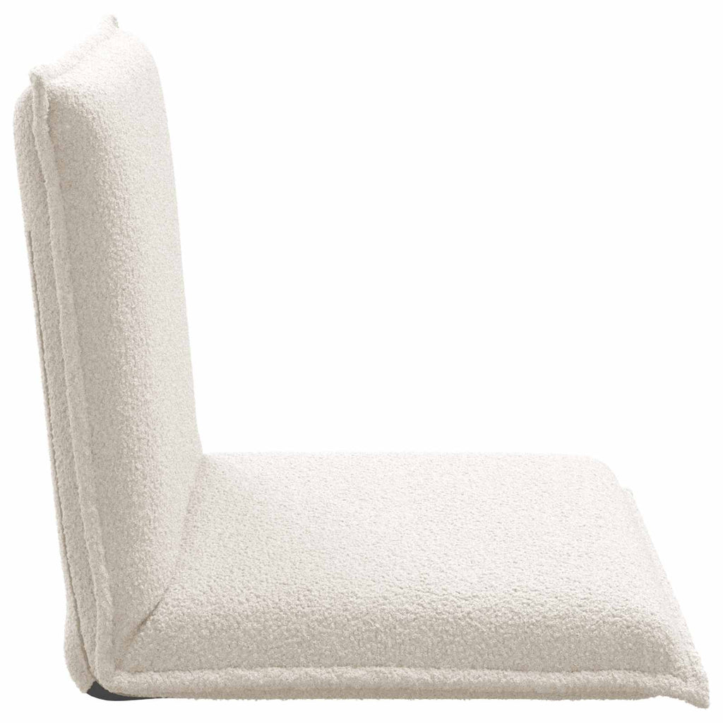 Verstellbarer Fußsessel Creme Schafstoff