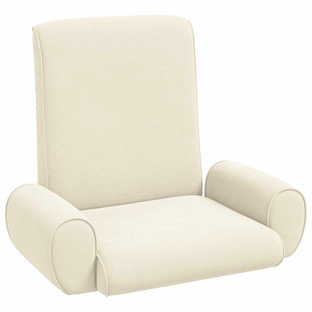 Verstellbarer Fußsessel Creme Grobvelours