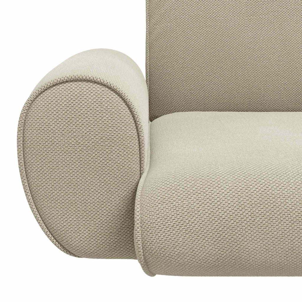 Verstellbarer Fußsessel Sand Grobvelours