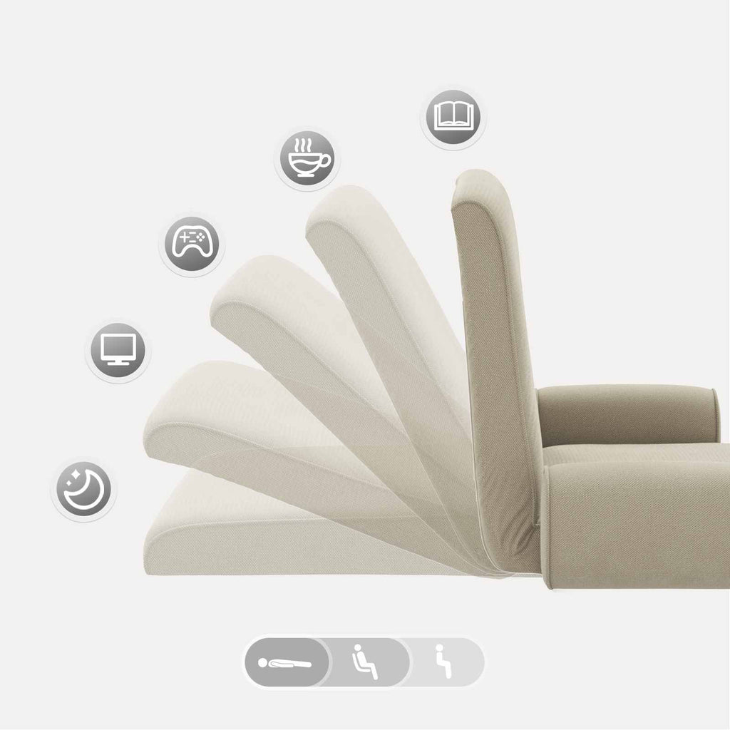 Verstellbarer Fußsessel Sand Grobvelours
