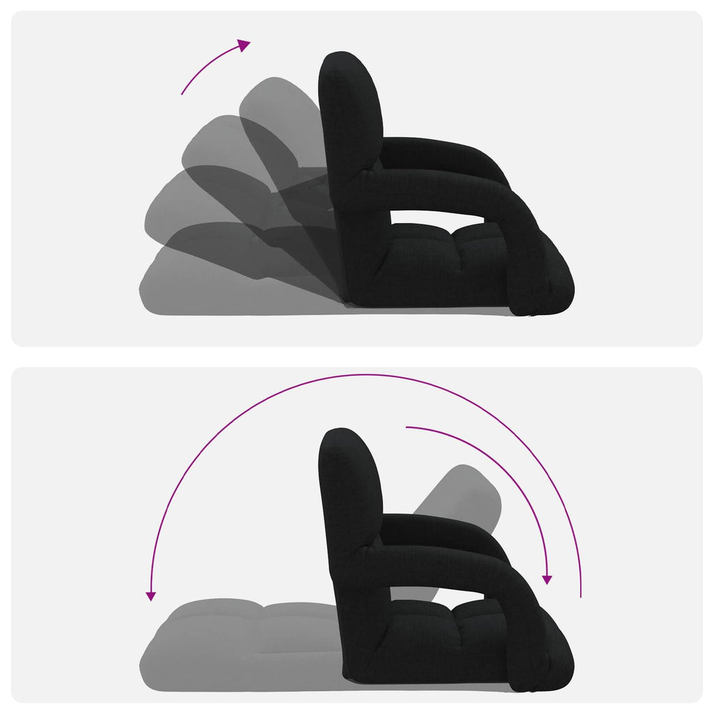 Verstellbarer Bodenstuhl mit Armlehne 5-stufige Position Stoff