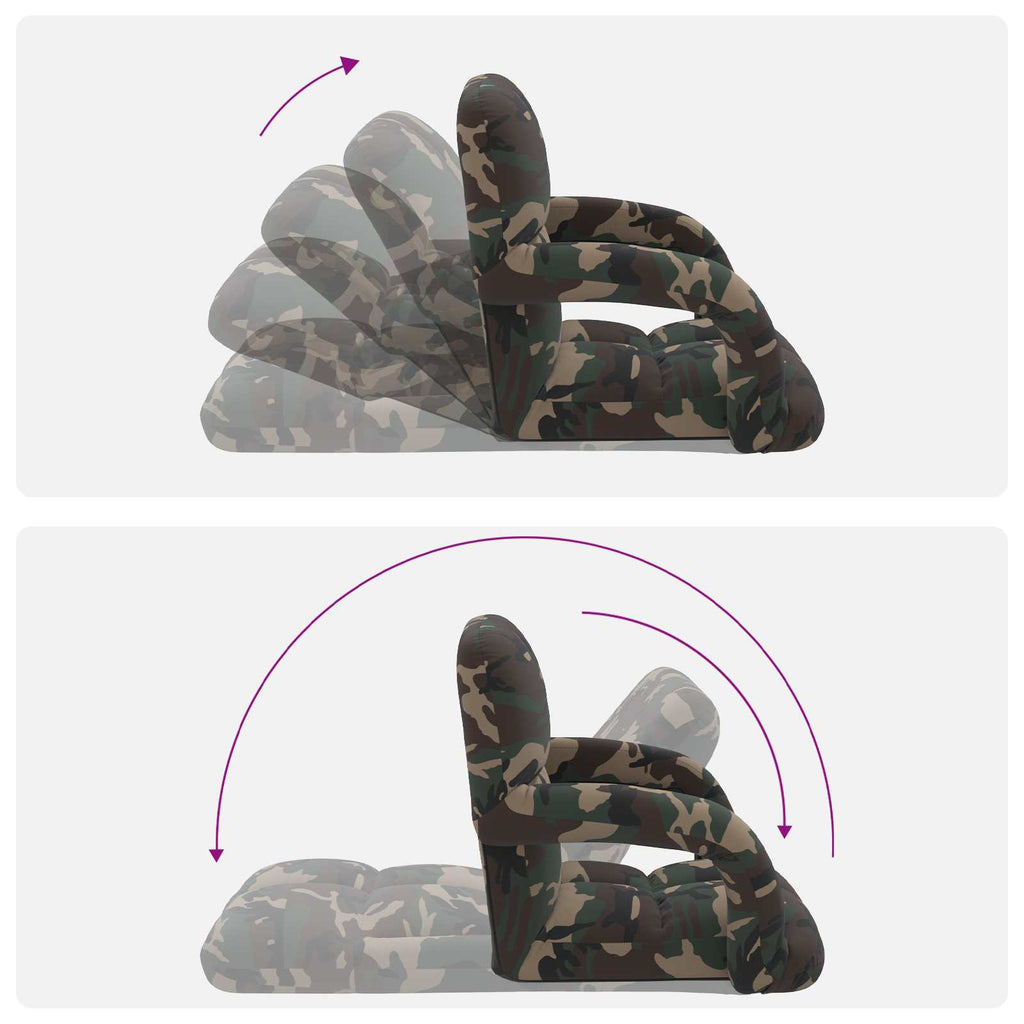 Verstellbarer Bodenstuhl mit Armlehne 5-stufige Position Stoff