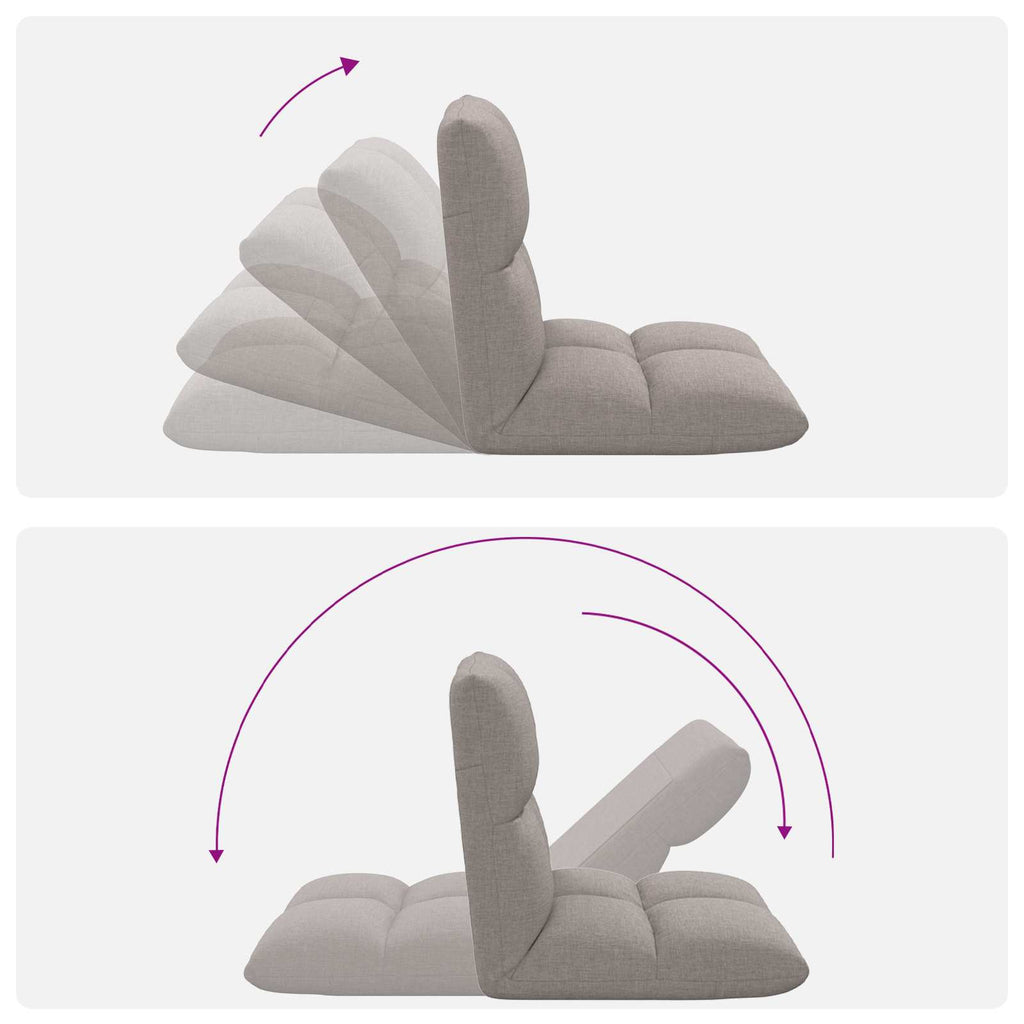 Verstellbarer Fußsessel Taupe Stoff