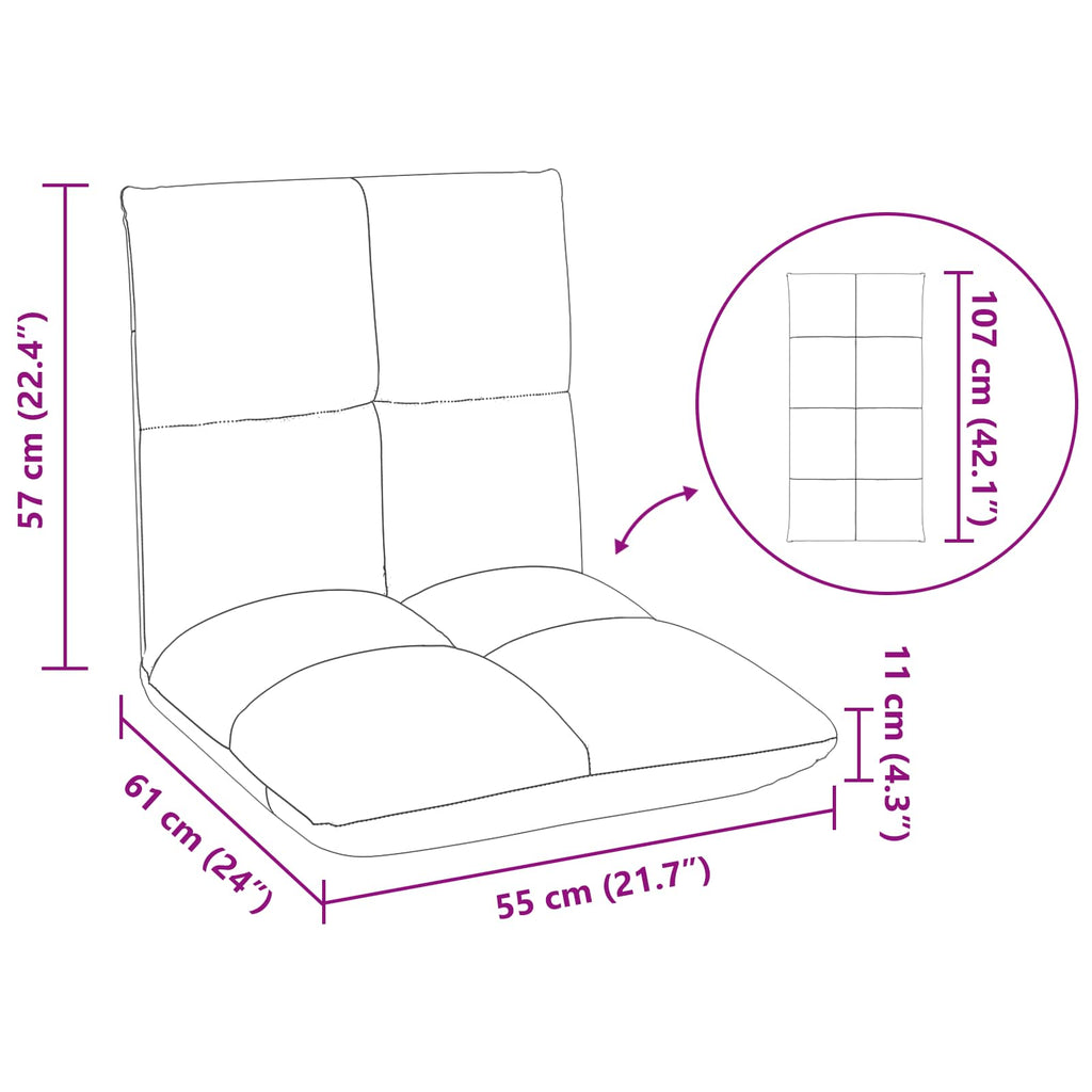 Verstellbarer Fußsessel Hellgrau