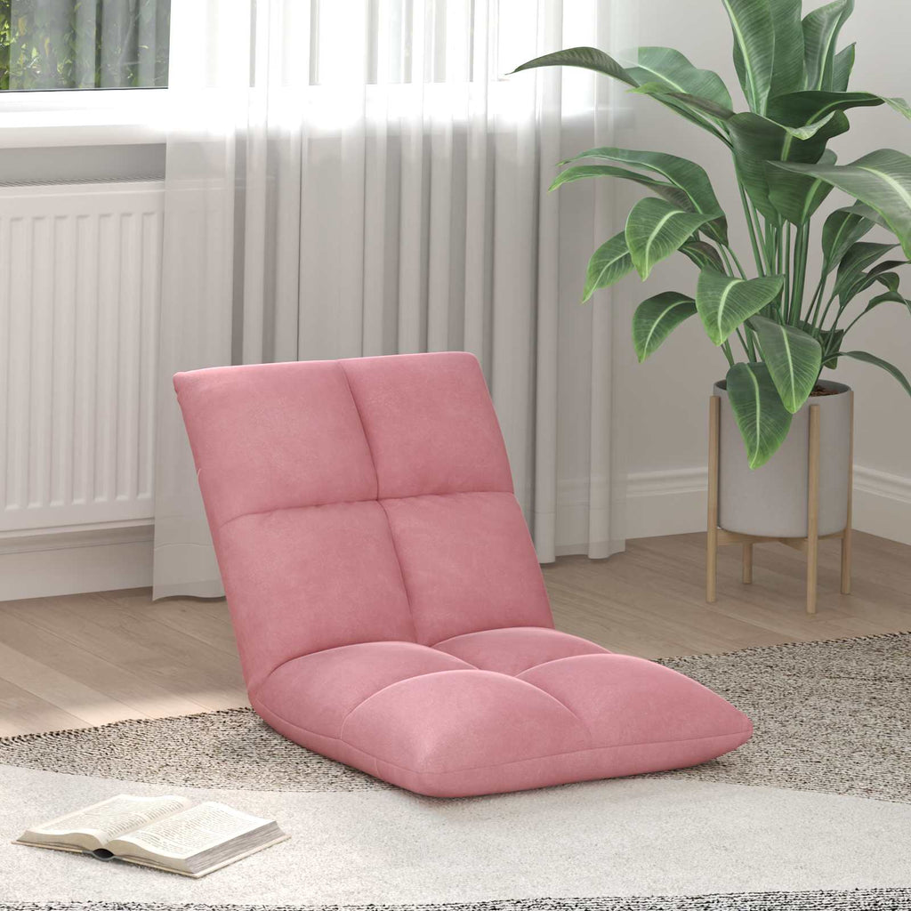 Verstellbarer Fußsessel Rosa Samt