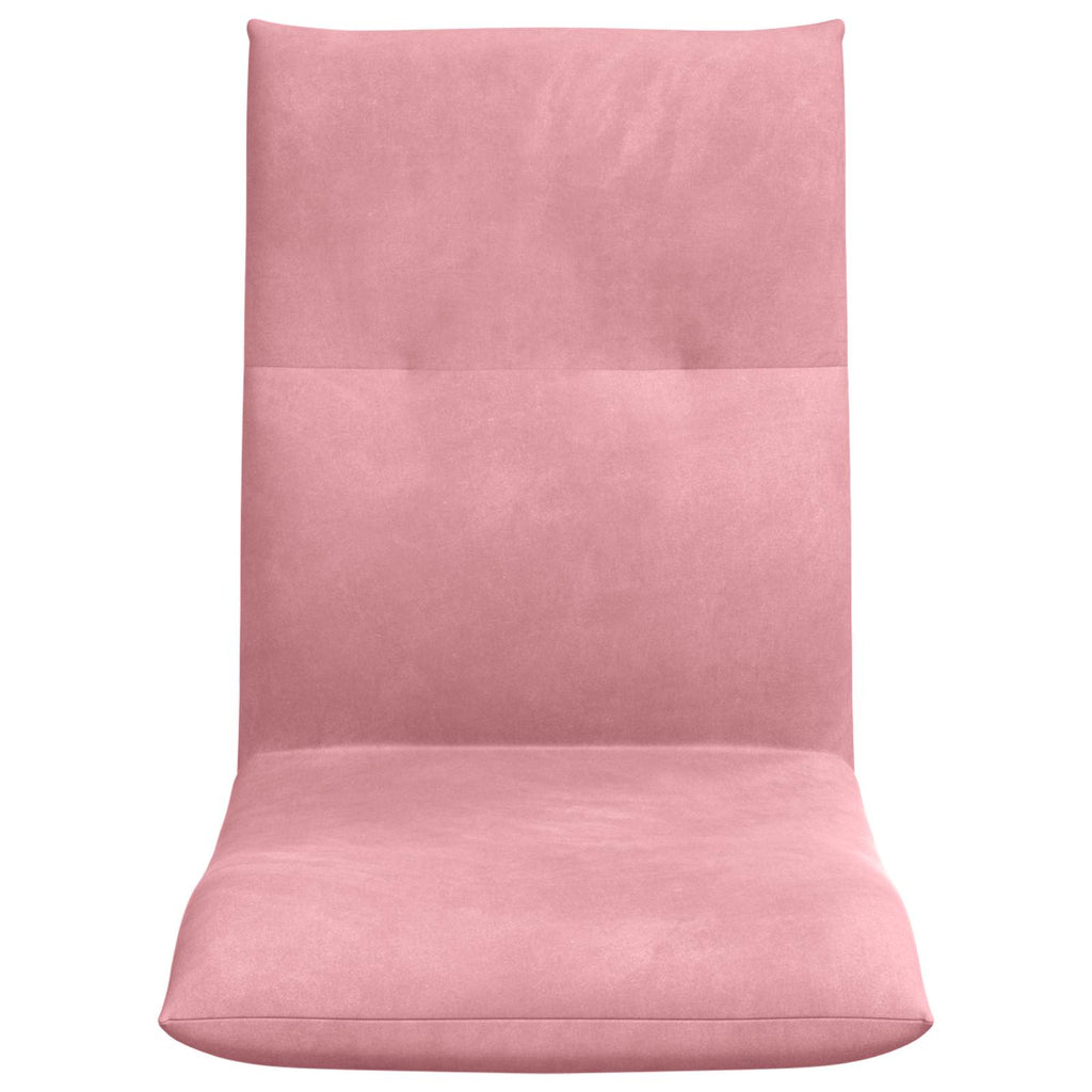 Verstellbarer Fußsessel Rosa Samt