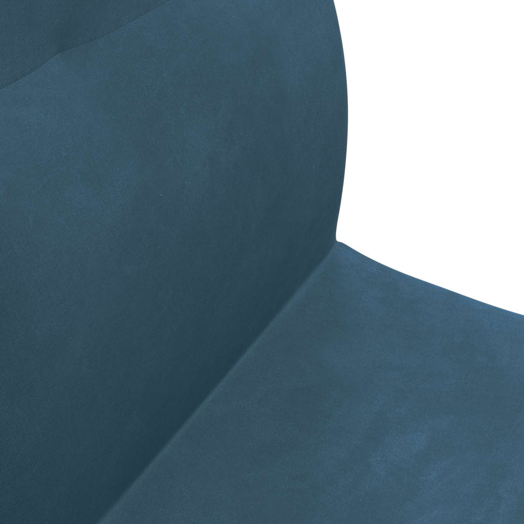 Verstellbarer Fußsessel Blau Samt