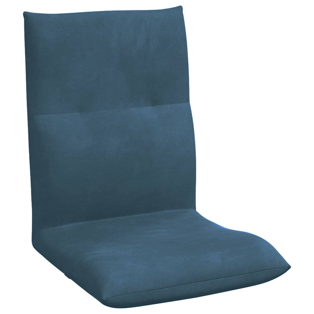 Verstellbarer Fußsessel Blau Samt